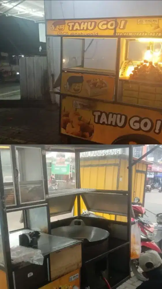 Dijual cepat! Grobak tahu go all in alat masaknya