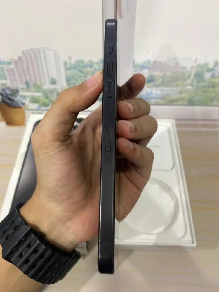 iPhone 15 Promax 256 GB Black CC 1093 BH 77% Fullset