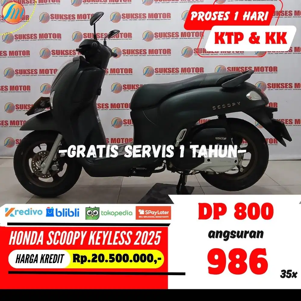 DP 800RIBU HONDA SCOOPY KEYLESS 2025 ANGSURAN RINGAN BERGARANSI KTP KK