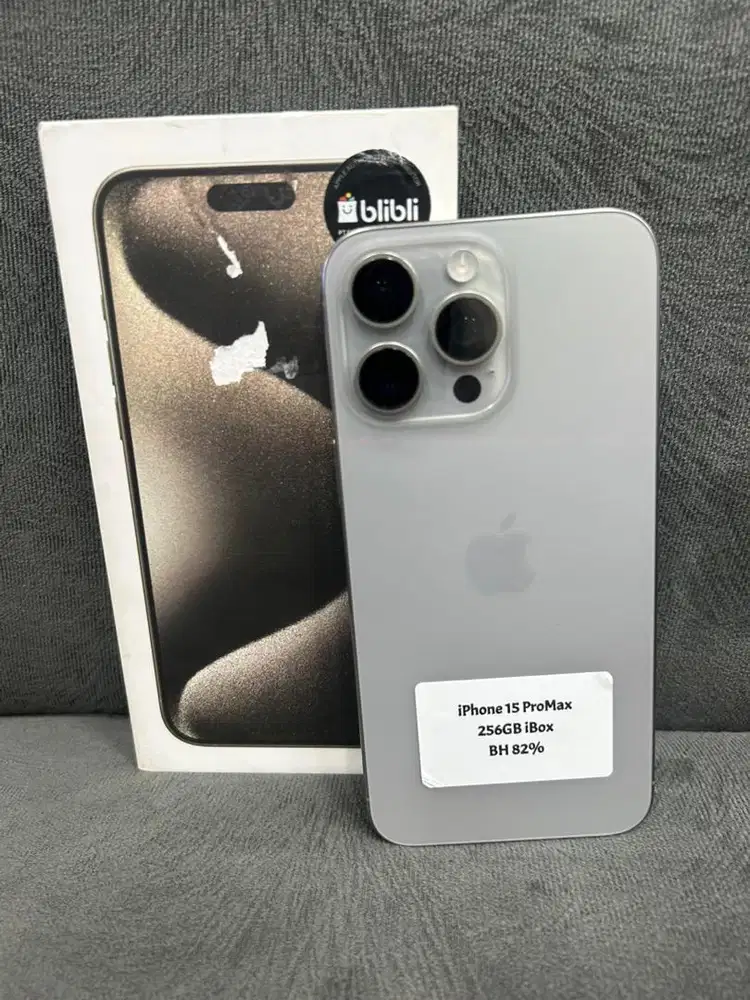 Iphone 15 Promax 256Gb Ibox Natural Titanium Normal Fullset