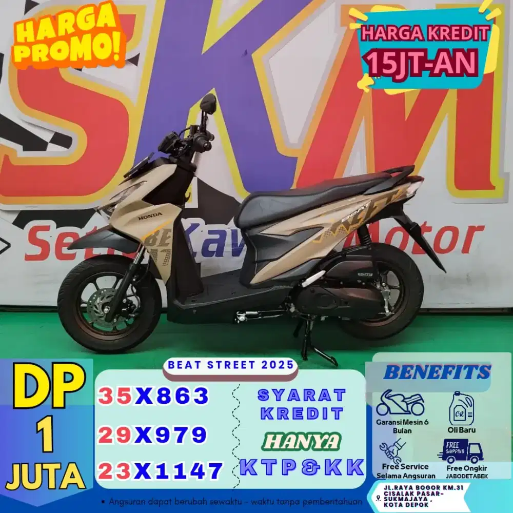 [Syarat KK+KTP ]- Honda Beat Street thn 2025 Cash/Credit