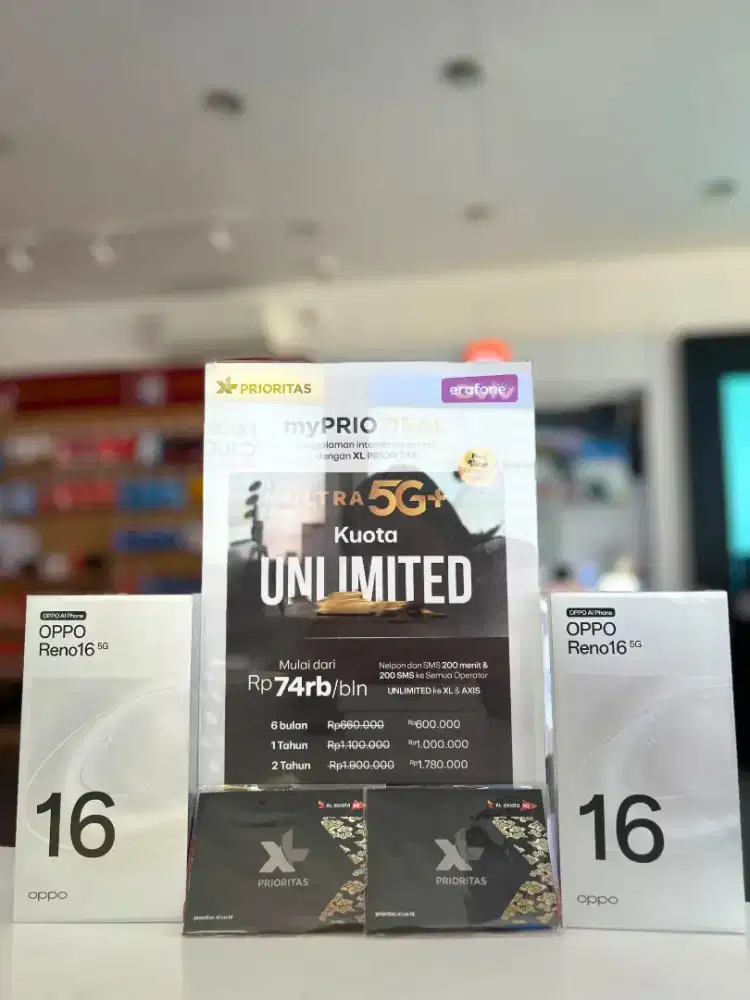 PROMO CSBACK OPPO RENO 16⁵G +FREE XL UNLIMITED SELMA 6 BLN