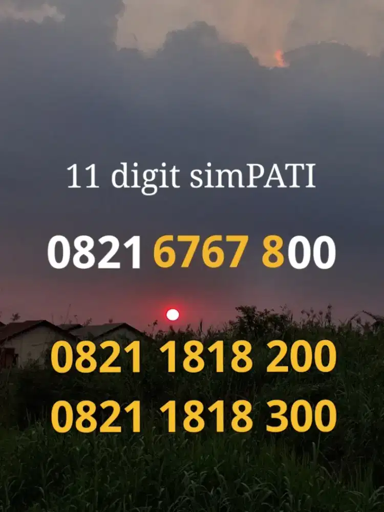 Nomor cantik simpati 11 angka