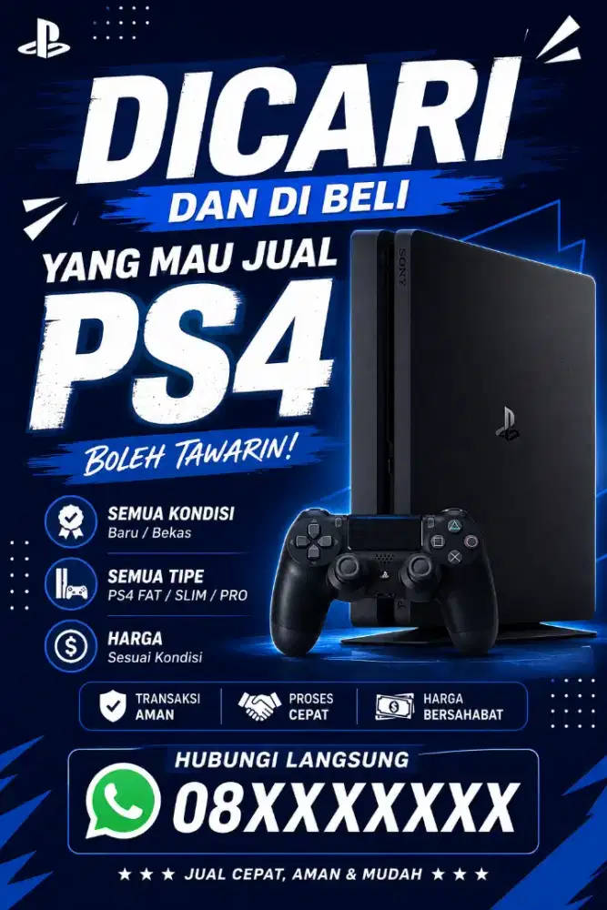Yang mau jual ps4 slim / ps 4 pro fat playstation 4 saya ingin beli ps