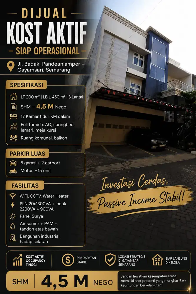 DIJUAL KOST GAYAMSARI