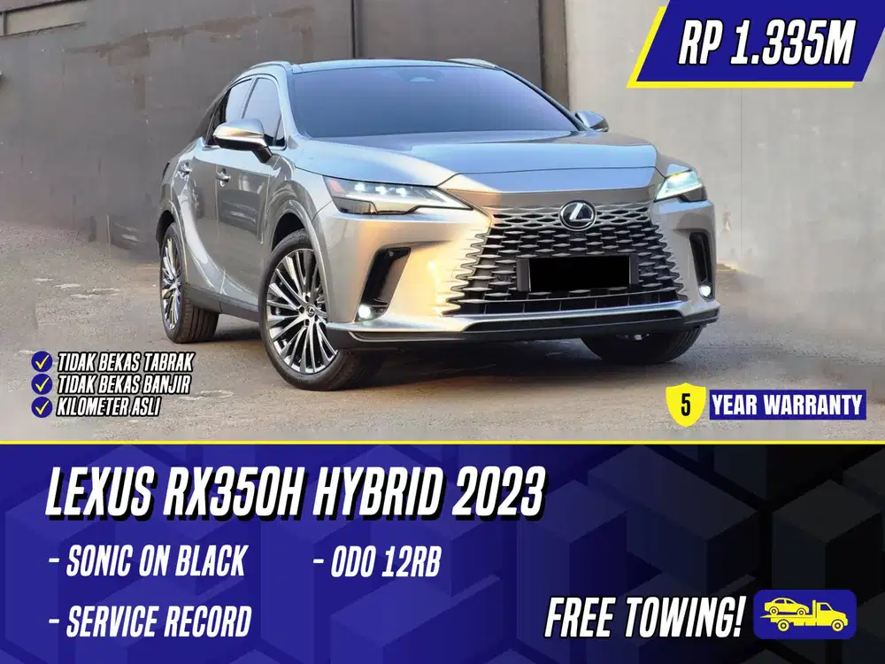Lexus RX350h Hybrid 2023 Sonic Titanium on Black Abu-abu Abu RX350 h