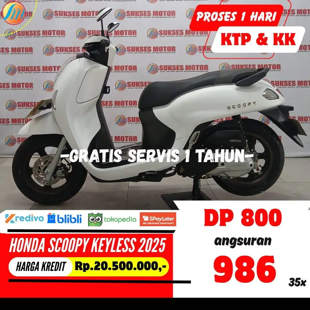 DP 800RIBU KREDIT HONDA SCOOPY KEYLESS 2025 ANGSURAN RINGAN BERGARANSI