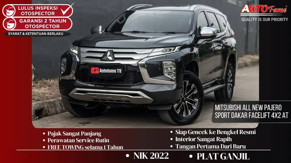 Mitsubishi All New Pajero Sport Dakar Facelift 4x2 AT NIK 2022 Gray On