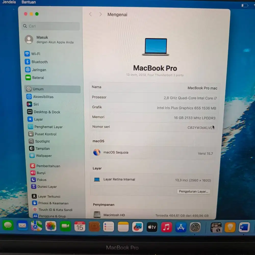 MacBook Pro A1989 13 2019 | Core i7 | 16GB RAM | 256GB SSD | Touch
