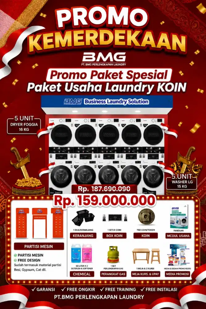 Paket Usaha Laundry Koin