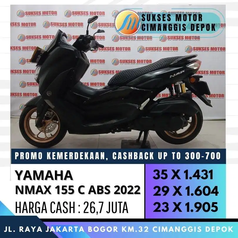 YAMAHA NMAX CON ABS 2022 CASH KREDIT PROMO DP 500 CASHBACK 300