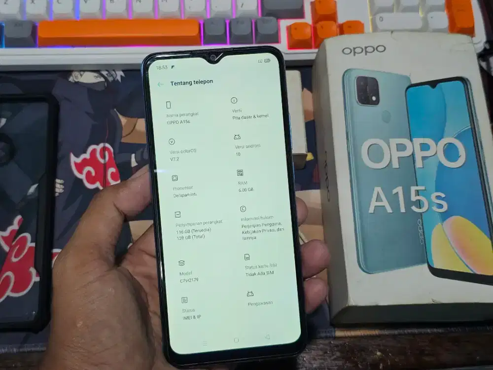 Oppo A15s Ram 6GB/128GB Mulus95% Fullset BisaTT HpJadul