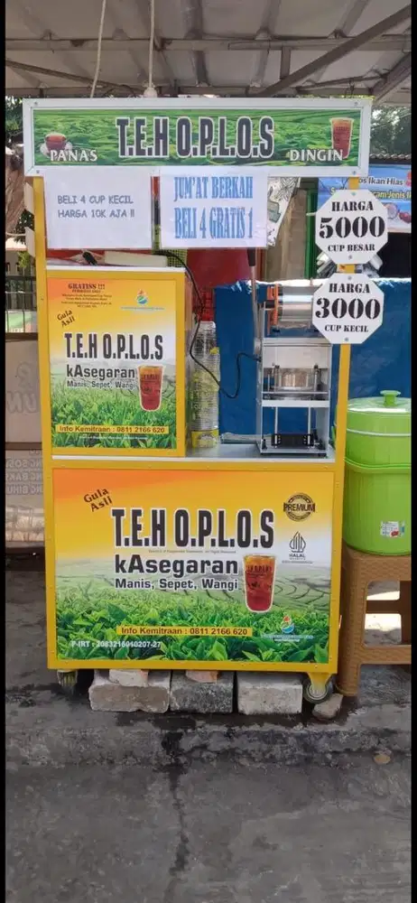 Gerobak es teh oplos