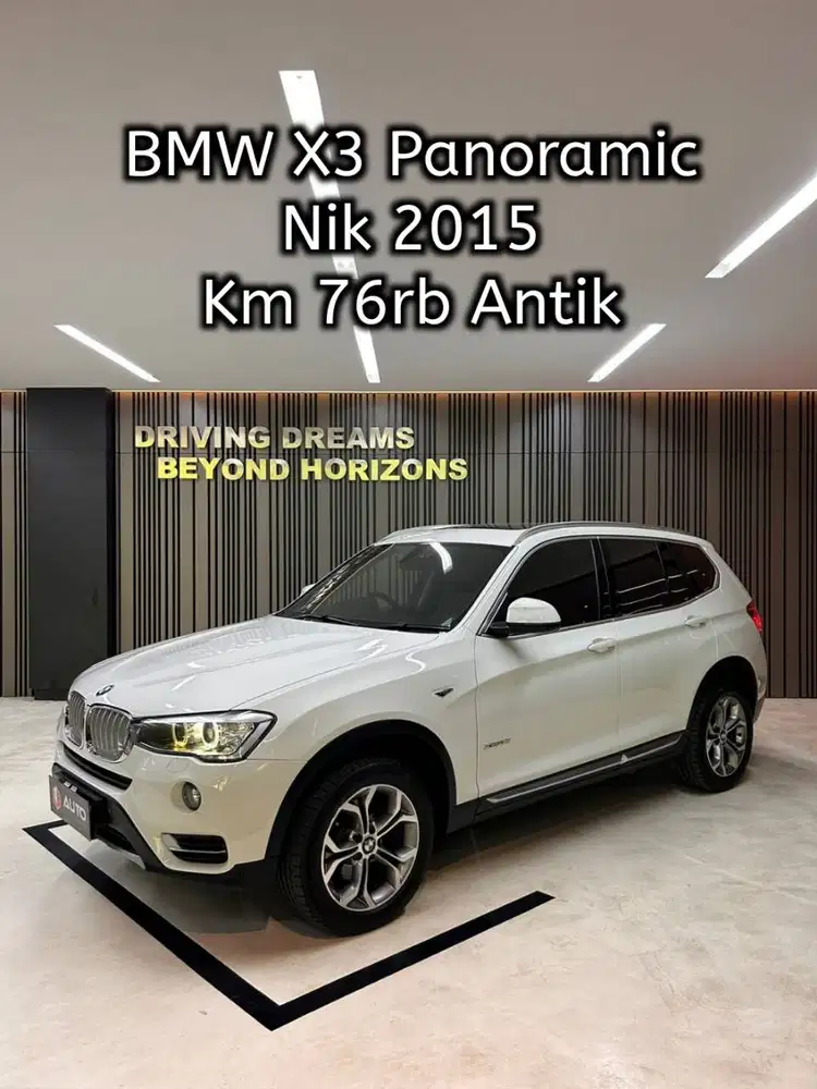BMW X3 xDrive20i AT 2016 Putih B70LLI Km76rb Panoramic Nik 2015