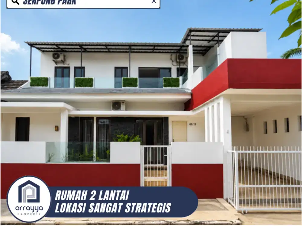 DIJUAL RUMAH CANTIK 2 LANTAI SIAP HUNI LOKASI STRATEGIS DI SERPONG PARK (EN662)