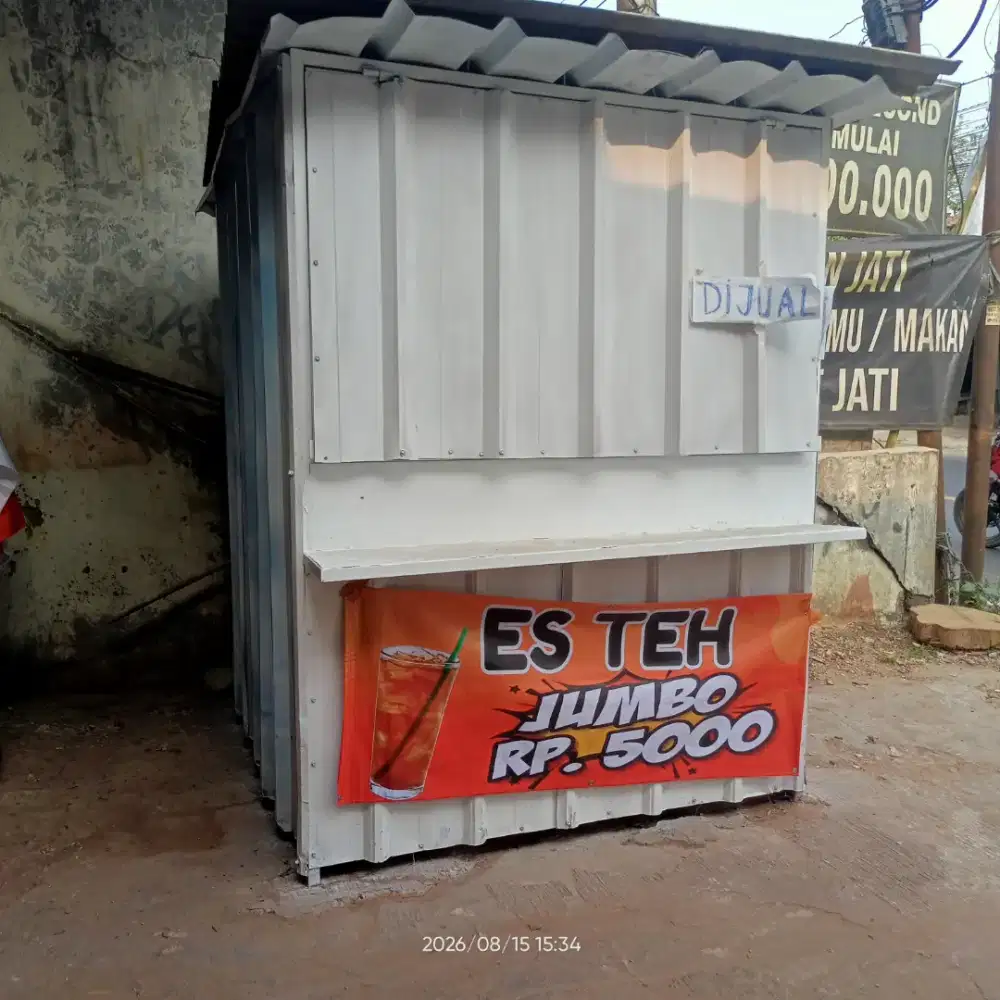 Booth gerobak container kontener bekas belum setahun container