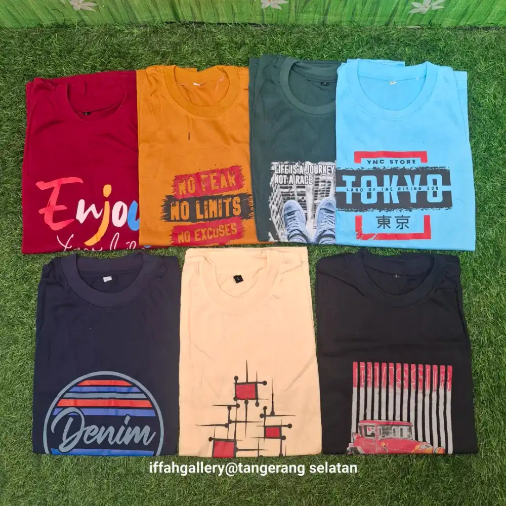 Kaos Harian Remaja Dewasa Size L Aneka Warna