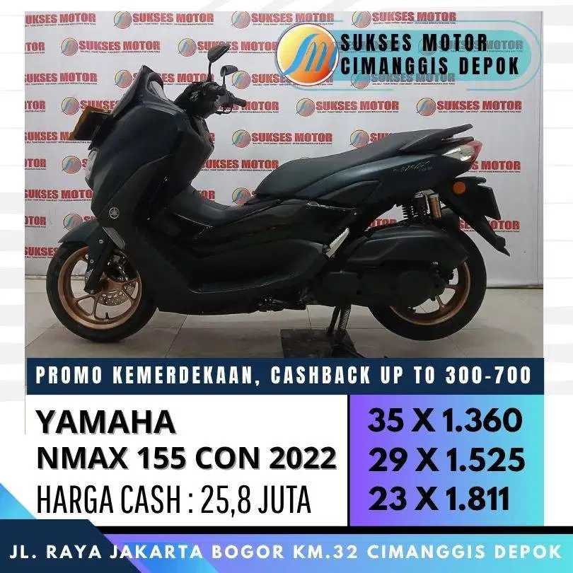YAMAHA NMAX CON 2022 CASH KREDIT PROMO CASHBACK 300