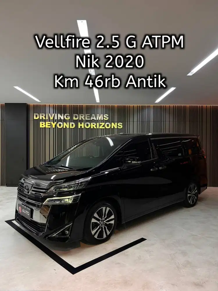 Toyota Vellfire 2.5 G ATPM 2020 Hitam Pilot Seat Km46rb B2655PBW