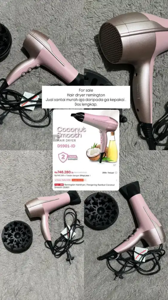 hair dryer coconut smooth D5901-ID