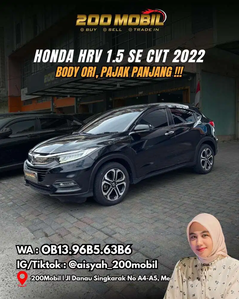Honda HRV 1.5 SE Cvt 2022 Bensin