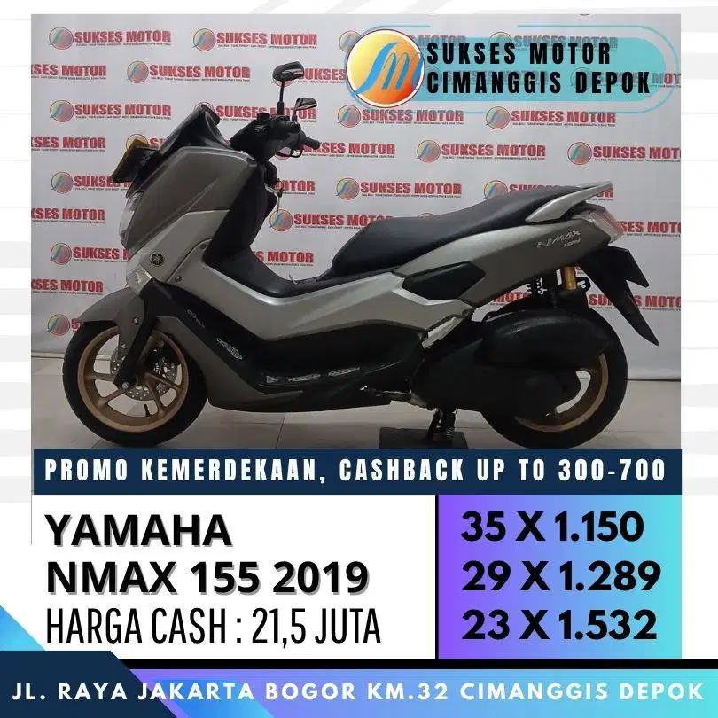 YAMAHA NMAX 155 2019 CASH KREDIT CC/PAYLATER UNIT MULUS ISTIMEWA