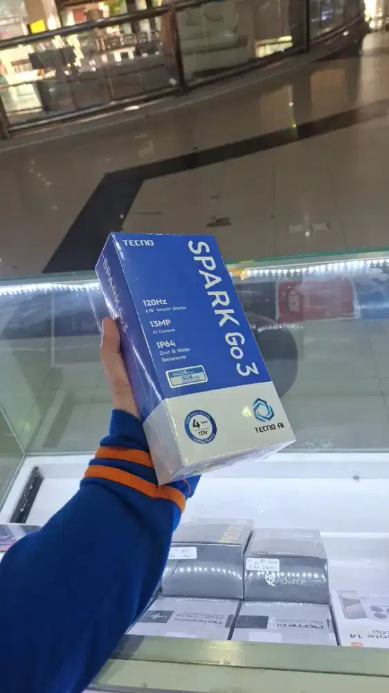 Ready‼️hp satu juta'an,.TECNO SPARK GO3 4/128GB, RESMI BERGARANSI NEW