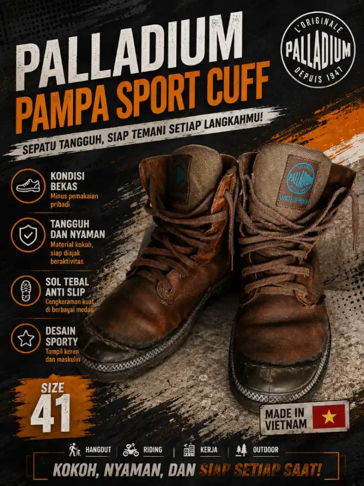 Sepatu Outdoor Palladium Waterproof Original