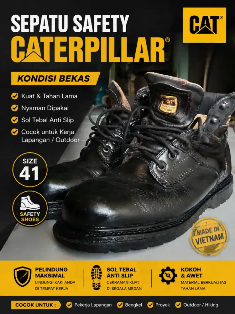 Sepatu Safety Caterpillar Original bukan Lokal