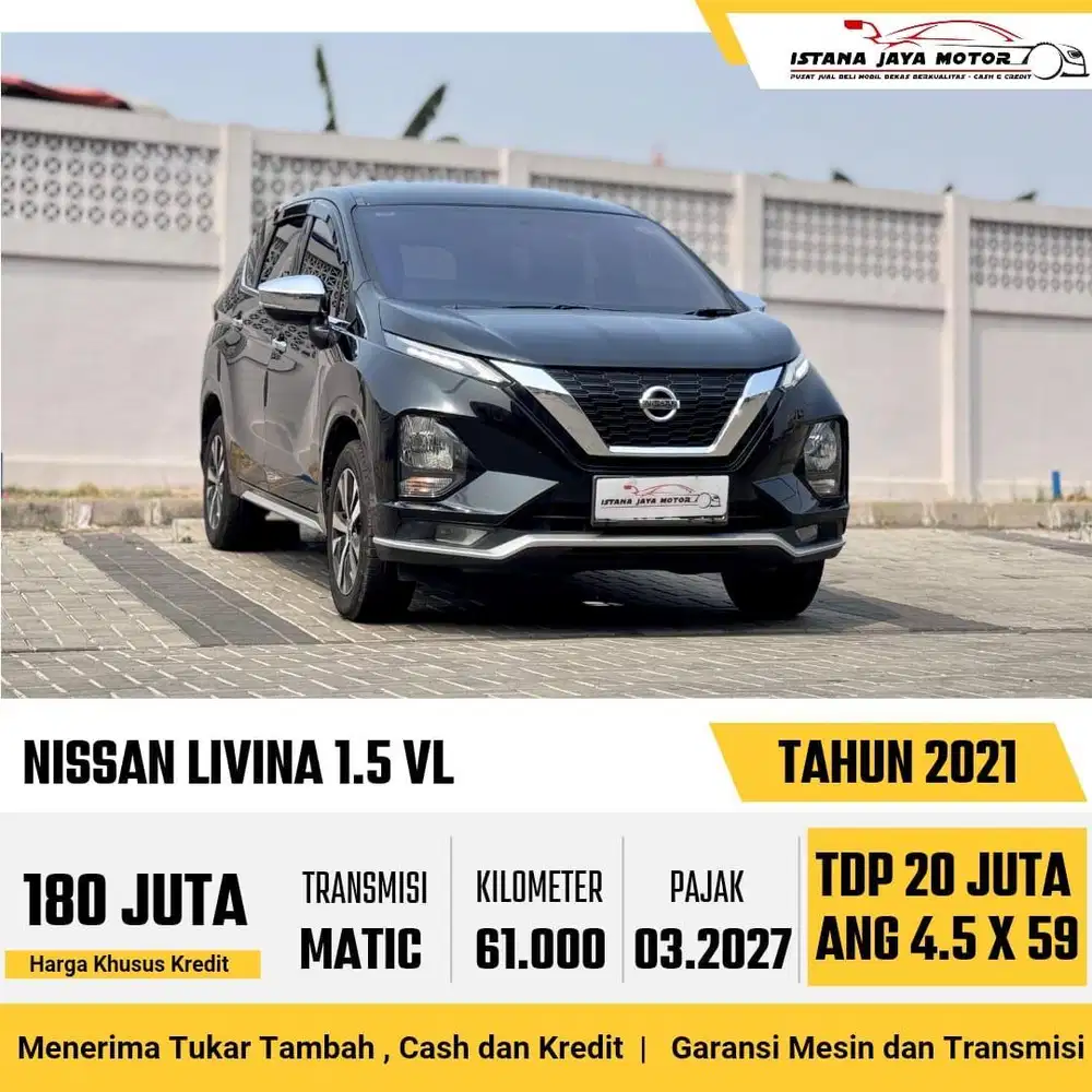LOW KM !! Nissan Livina VL 1.5 Automatic 2021 Hitam