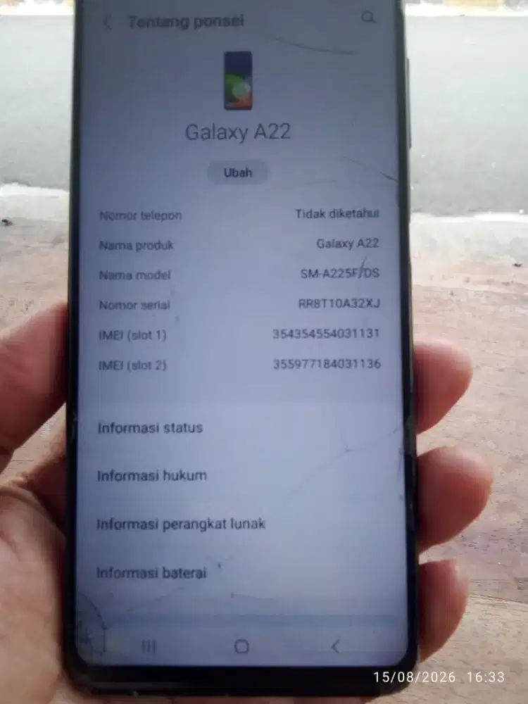 Di jual hp Samsung A22
