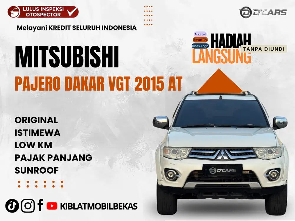DIJUAL DP 50JT AN MITSUBISHI PAJERO SPORT DAKAR VGT MATIC 2015