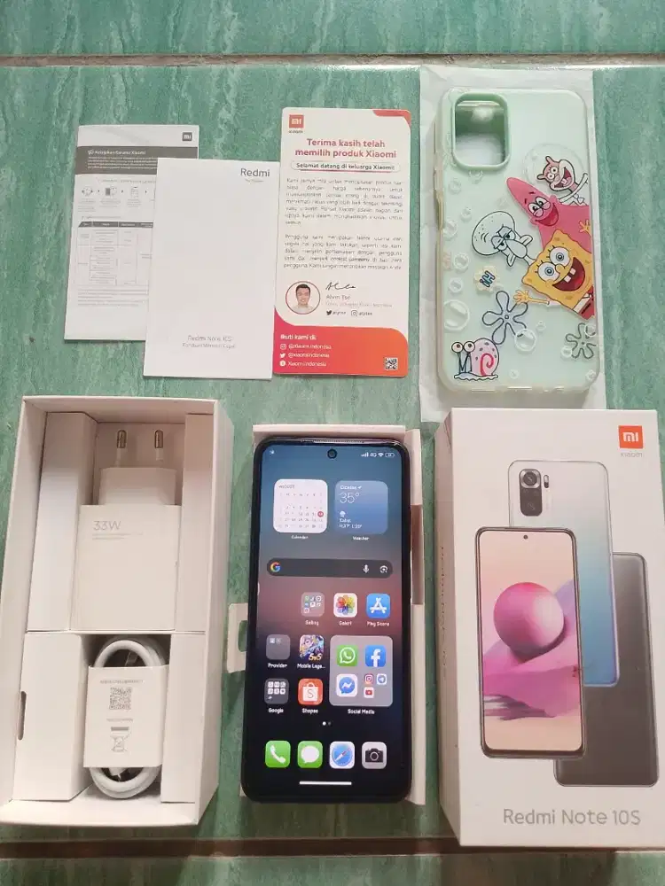 Hp Xiaomi Redmi Note 10s Ram 6/64GB Fullset