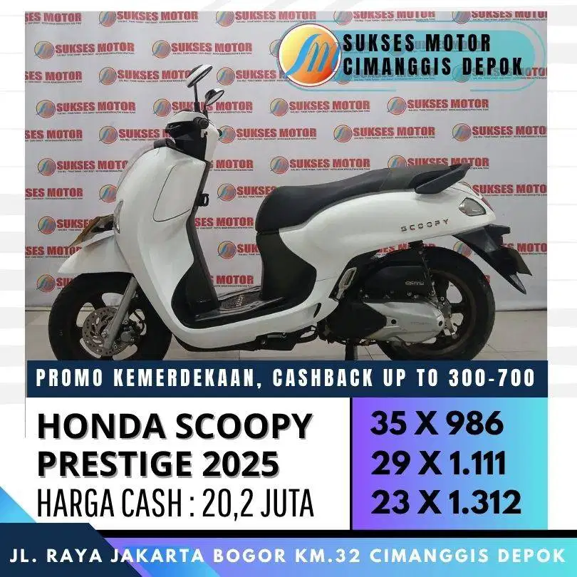 NEW SCOOPY PRESTIGE 2025 CASH KREDIT PROMO KEMERDEKAAN CICILAN RINGAN