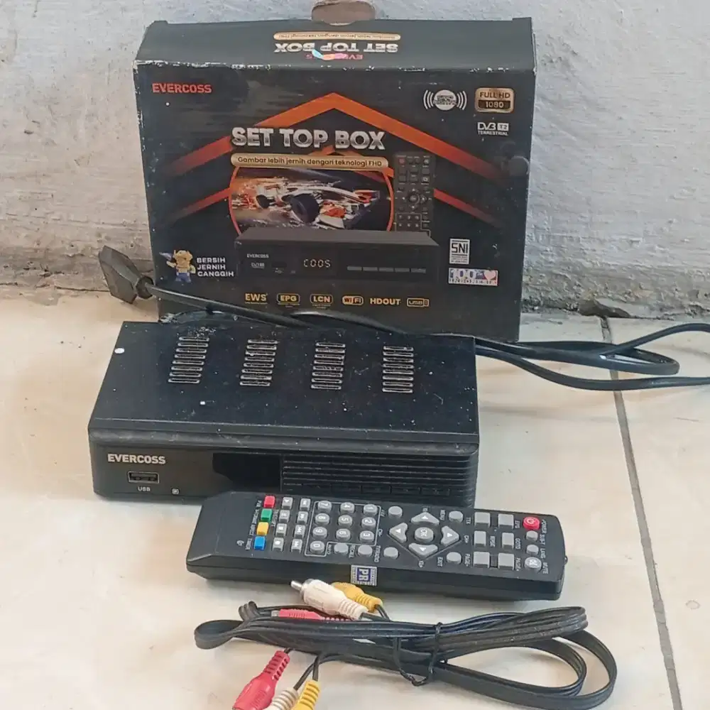 Dijual STB evercoss prime kondisi masih bagus dan menyala