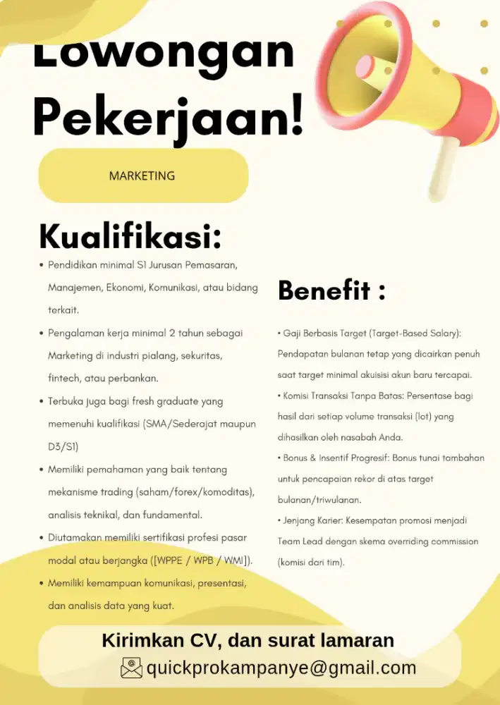 Job Title : Marketing (Trading & Financial Services)