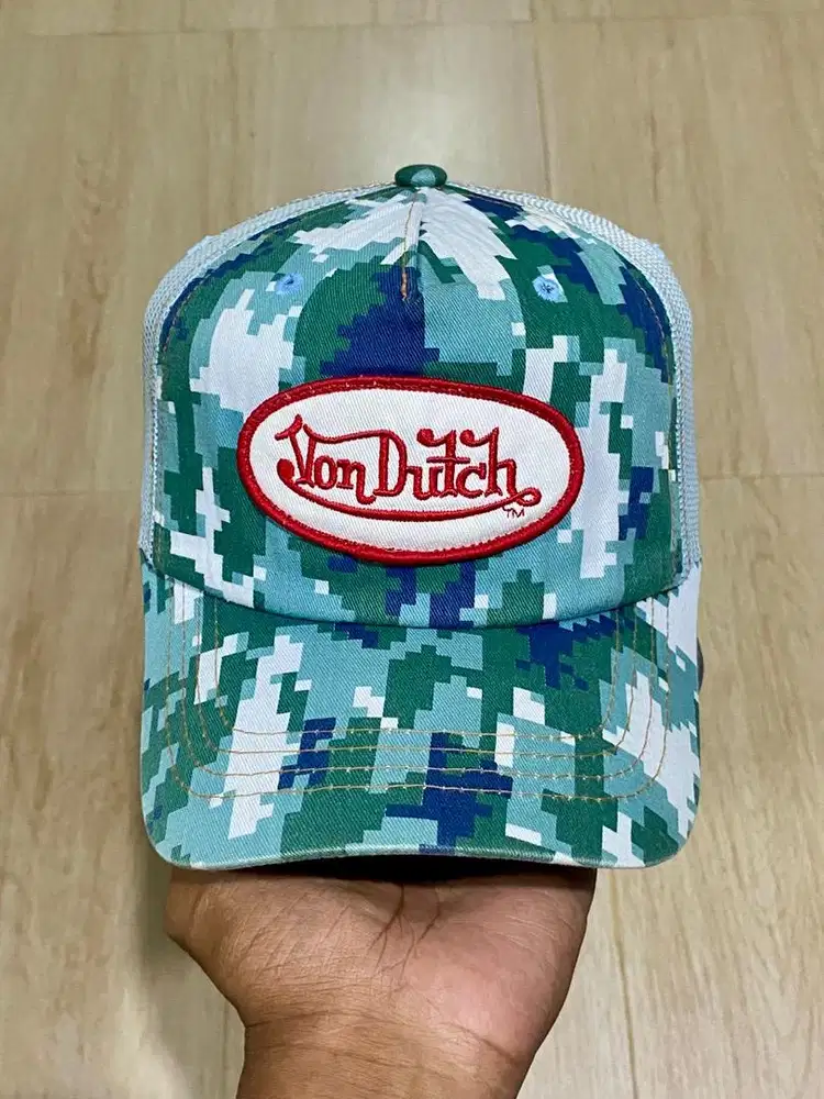 Topi Camo Army Jaring Trucker Hat Hats Caps Cap VD Vondutch Von Dutch
