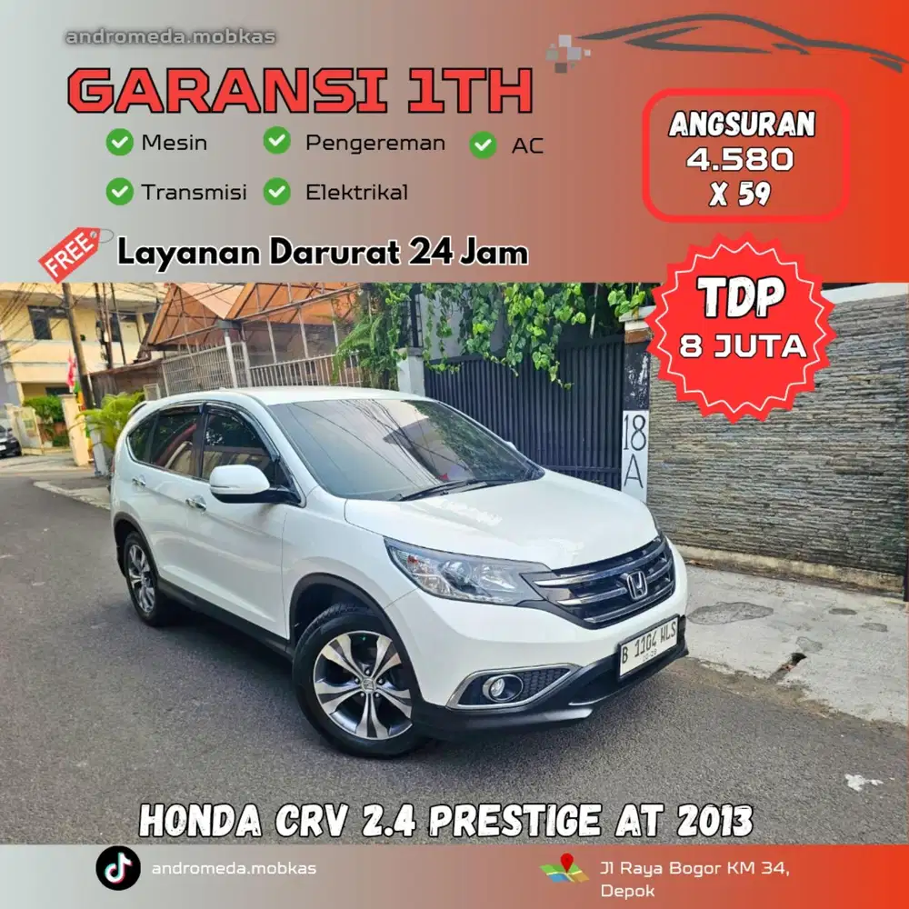 TDP TERMURAH 8 JT HONDA CRV 2.4 PRESTIGE AT 2013