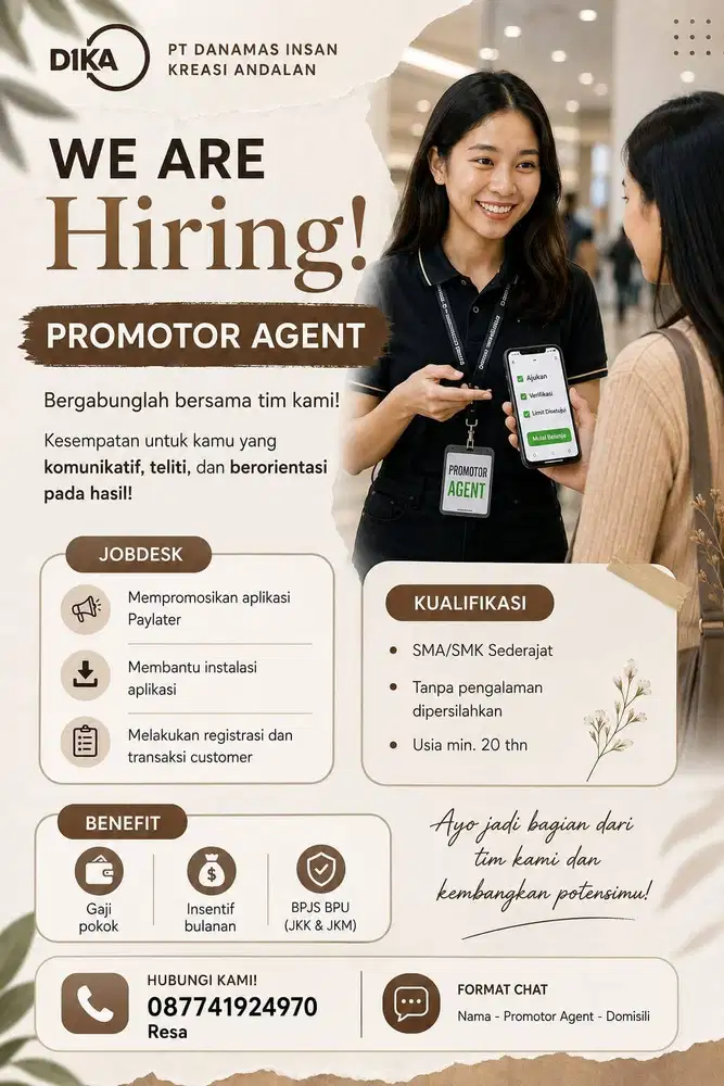 LOWONGAN KERJA URGENT