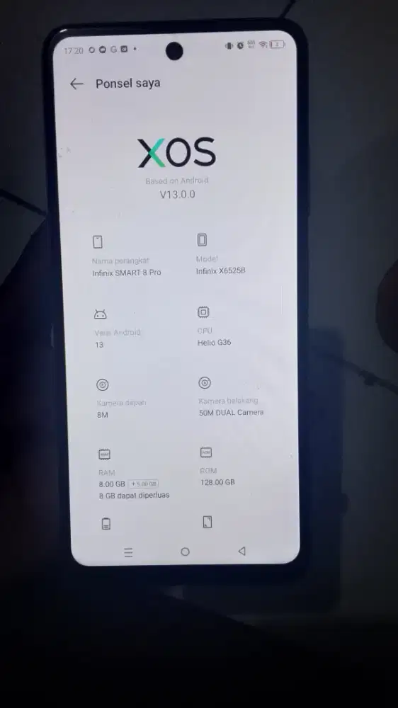 Di jual Infinix smart 8pro ram 8+8/128