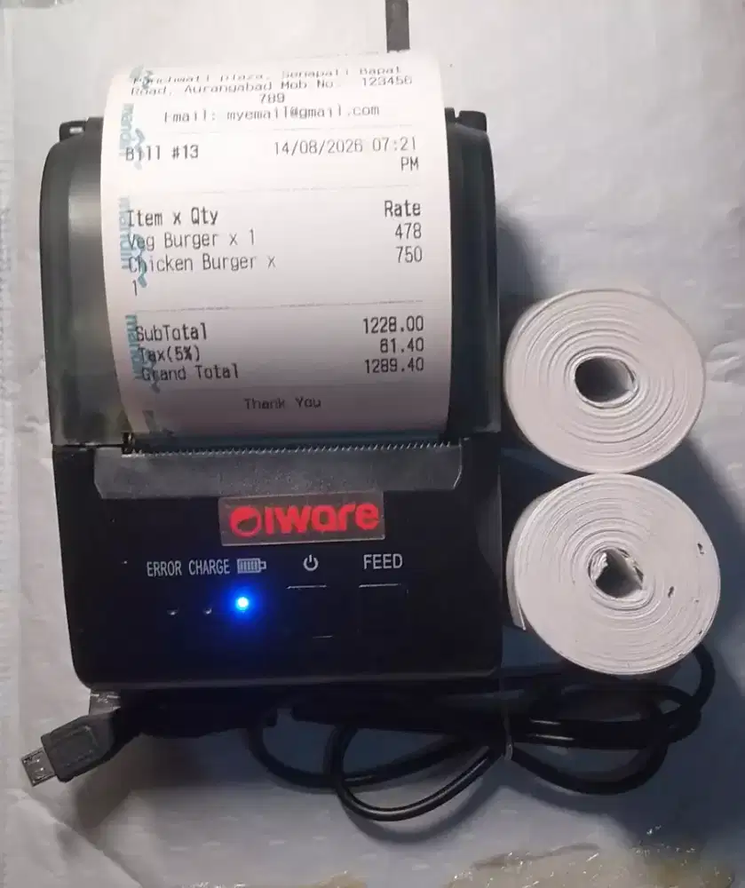 Printer Thermal Bluetooth IWARE