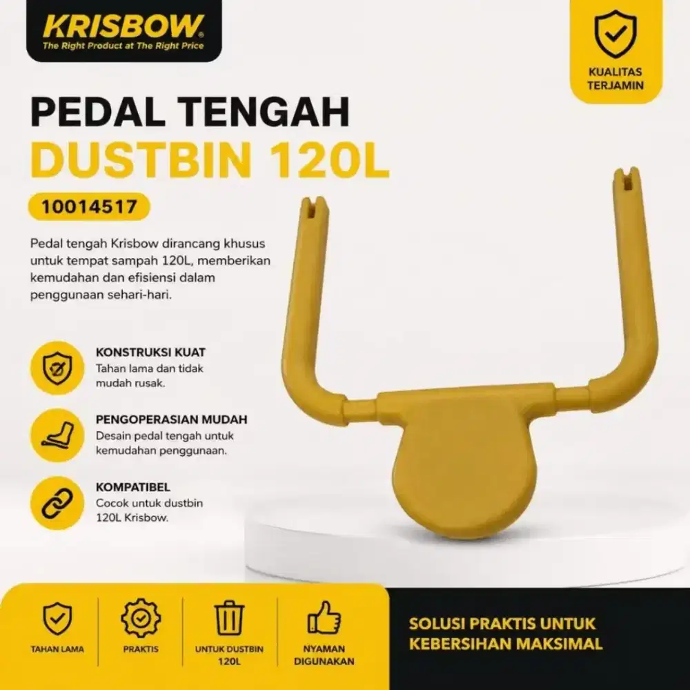 Pedal Tempat Sampah Pedal F/Dustbin 120L Center Pedal Krisbow 10014517