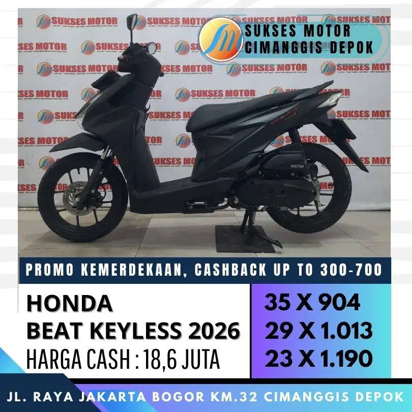 HONDA BEAT DELUXE KEYLESS 2026 TERMURAH CASH KREDIT CC/PAYLATER BISA