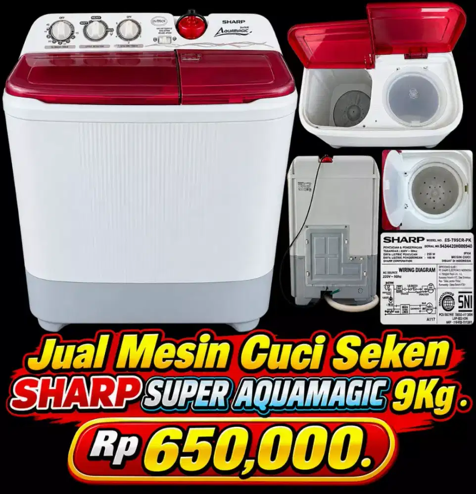 Dijual mesin cuci manual 2 tabung