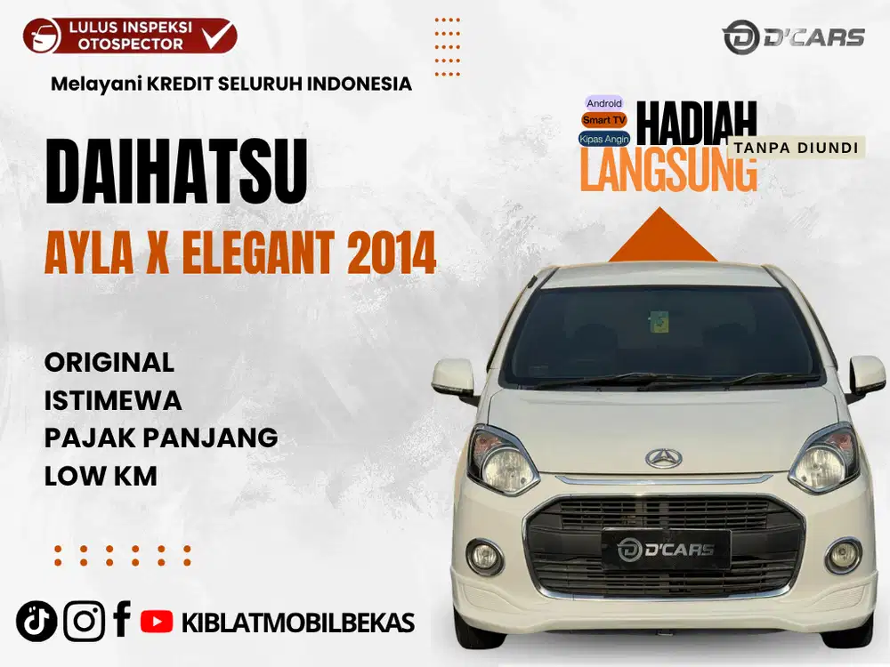 DIJUAL DAIHATSU AYLA X ELEGANT 2014 LOW KM