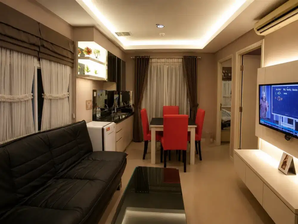 Furnished Interior Bagus! Disewa 2BR Madison Park Podomoro City Central Park Jakarta Barat, Fasilitas Gym, Kolam Renang, Sky Garden, Billiard.