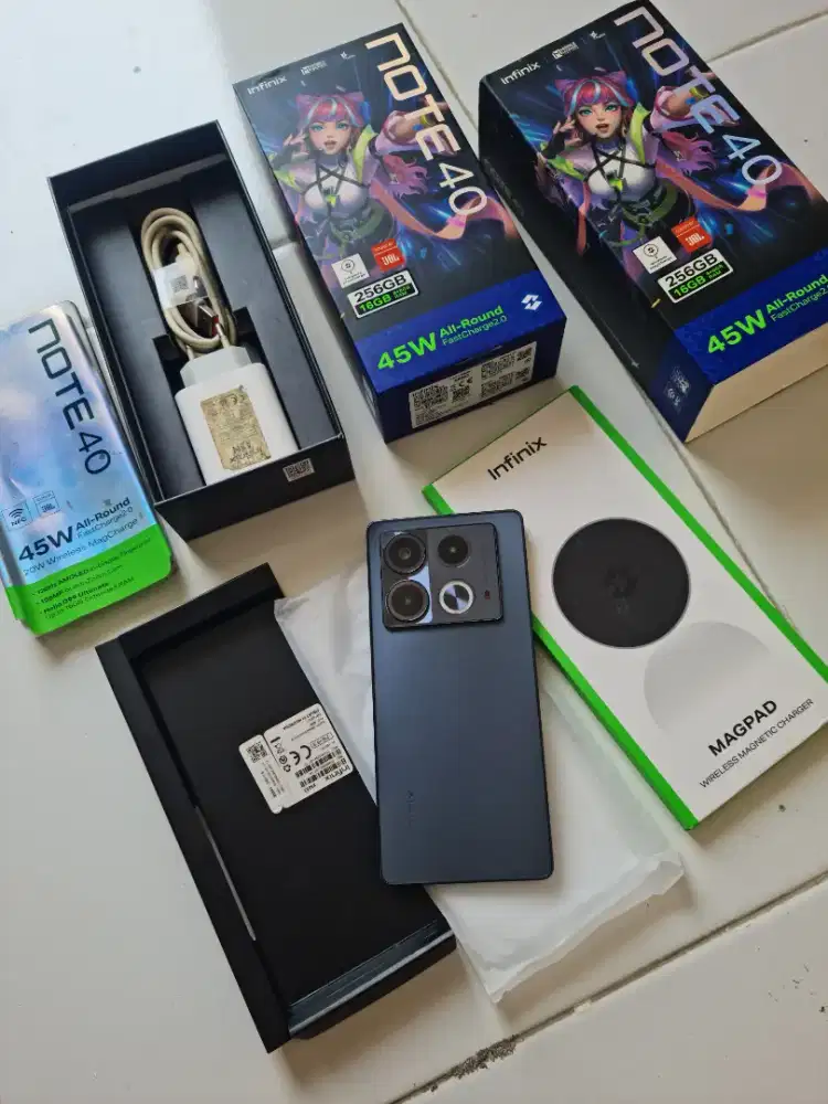Infinix Note 40 8/256 GB Fullset Mulus