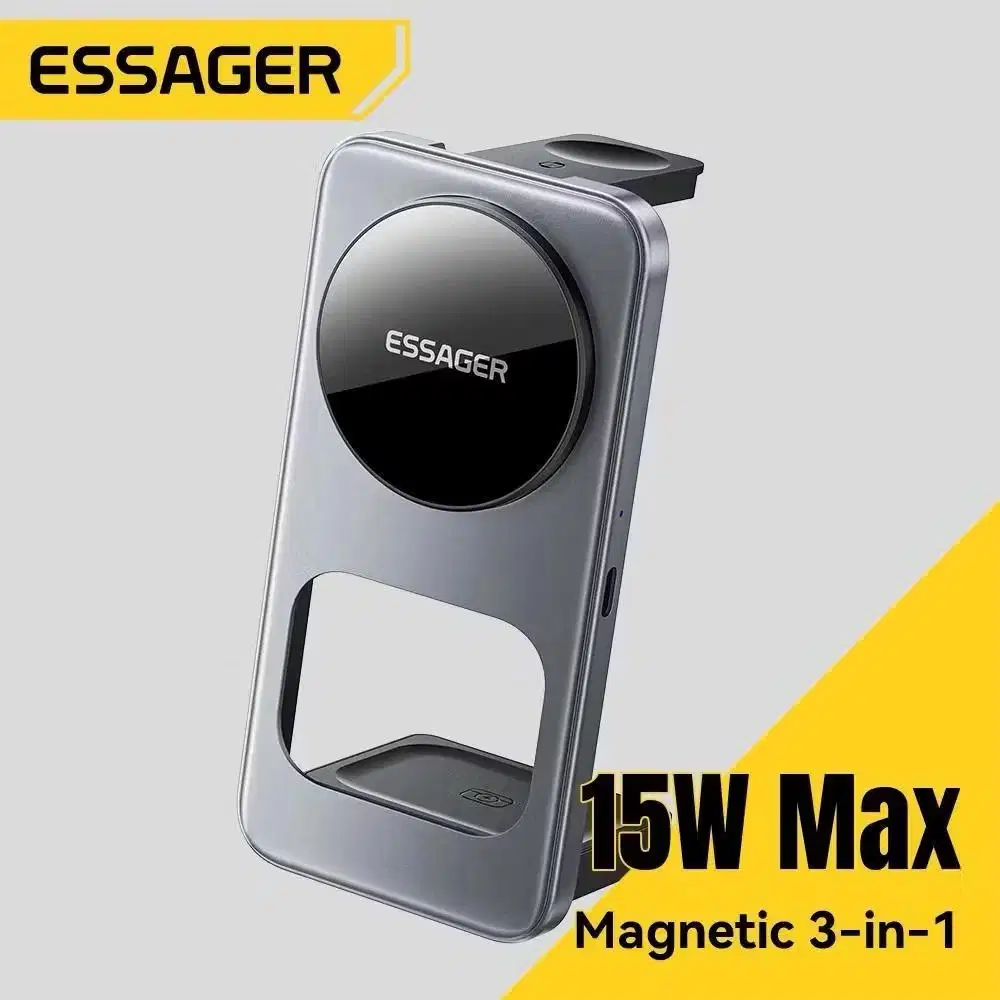 ESSAGER 15W 3-in-1 Magnetic Wireless Charging Station Foldable Phone