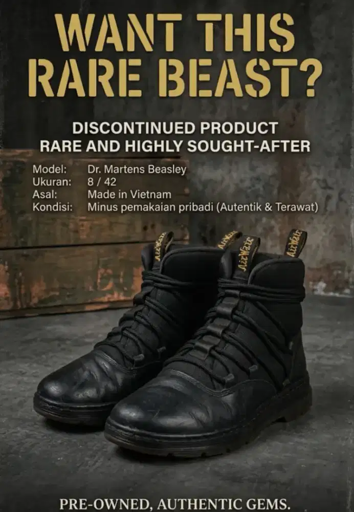Sepatu Docmart Beasley Original Second