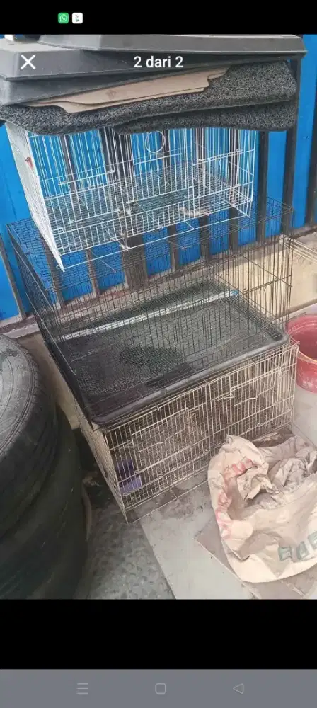 Kandang besi besar 3 buah 2 besar 1 sedang